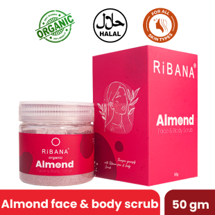 RIBANA Almond Face & Body Scrub – 50g