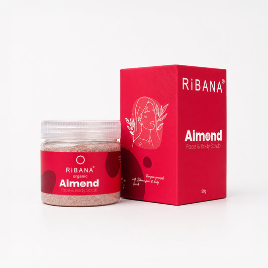 RIBANA Almond Face & Body Scrub – 50g