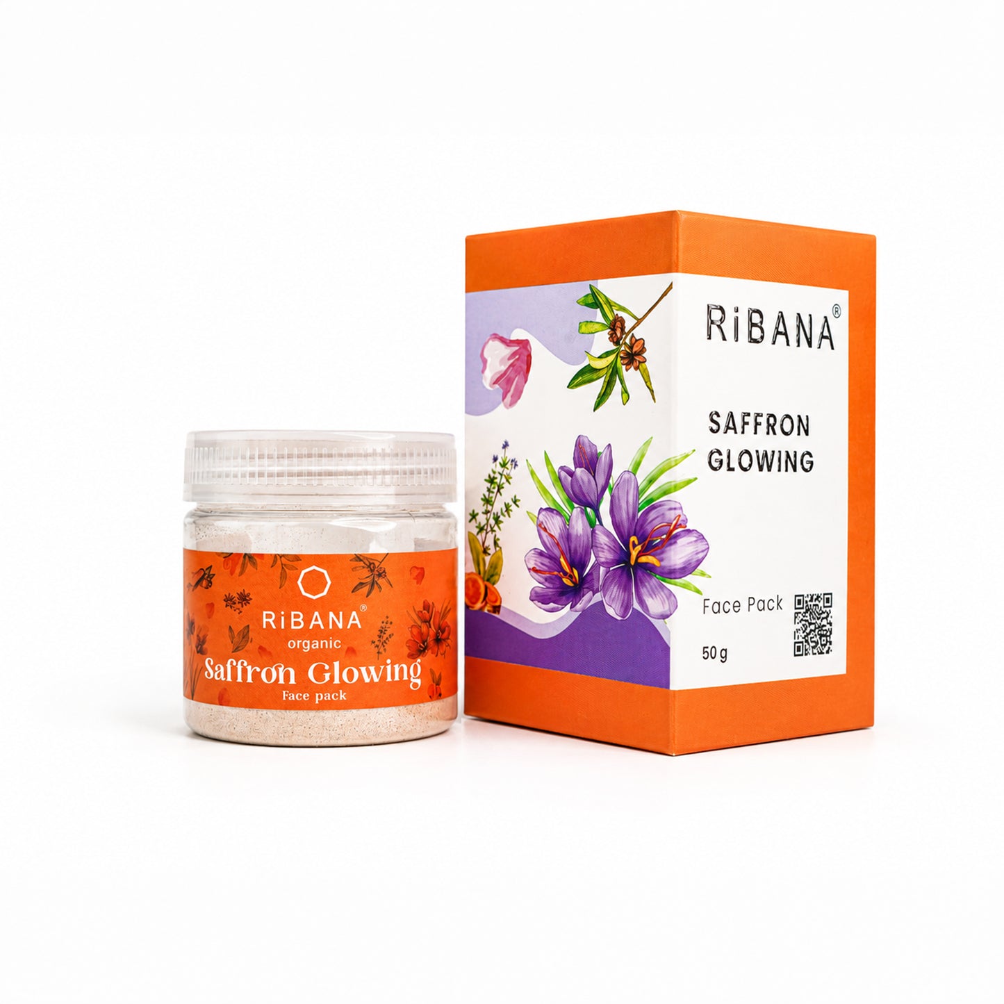 RIBANA Saffron Glowing Face Pack – 50g