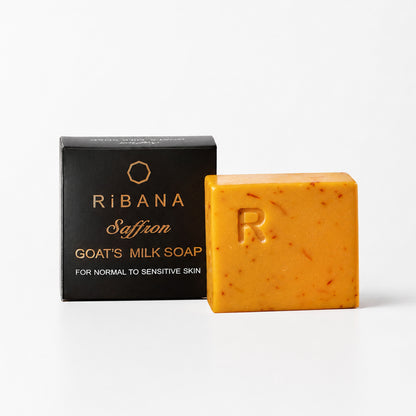 RIBANA Saffron Goat’s Milk Brightening Soap Bar – 110g